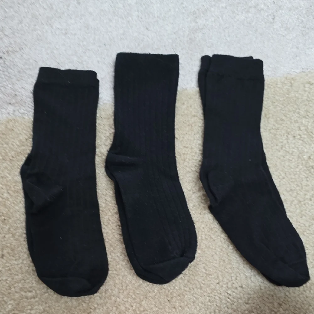Set of 3: Black Socks - Show Size 5-10